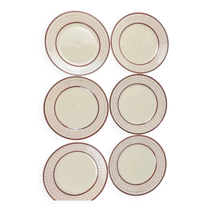 Lot de 6 assiettes plates