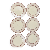 Set of 6 flat plates Longchamp model "Colmar"
