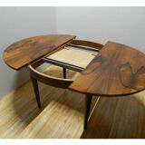 Scandinavian round extensible table rosewood wooden