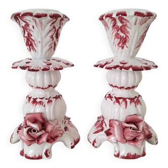 Vintage slip candle holder
