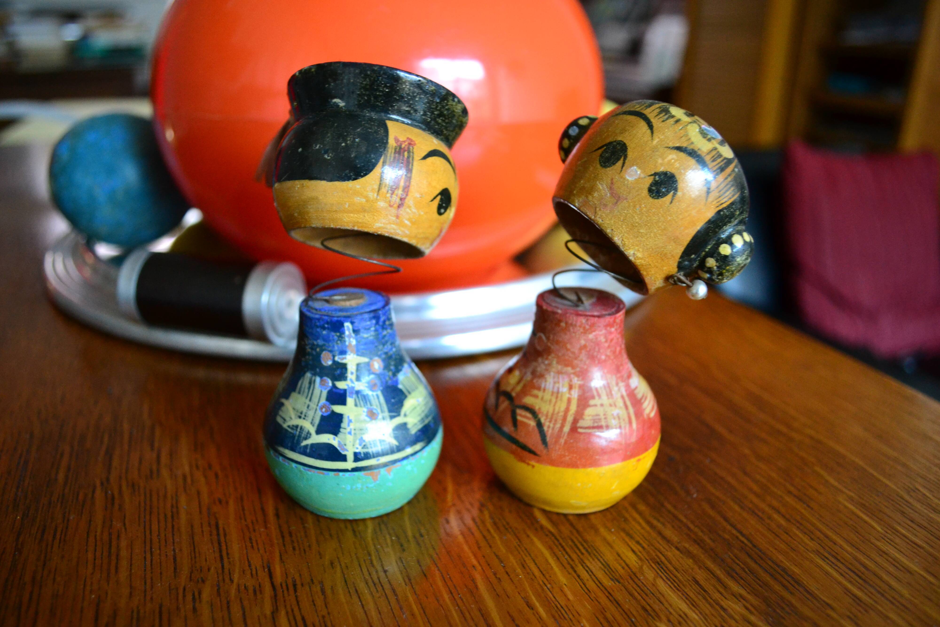 Set of dolls Japanese koheshi 1960