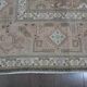 1970s Vintage Persian Handmade Wool Cotton Light Brown Area Rug 290x372