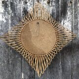 Rattan mirror