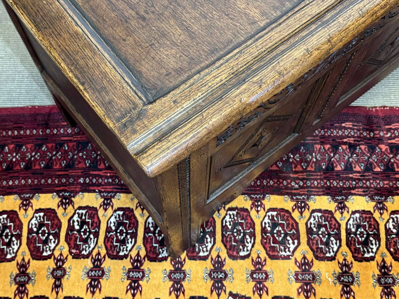 19th-century English oak chest