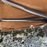 Vintage leather lounge armchair 60s