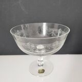 Bohemian crystal stemmed bowl