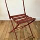 set of 4 folding iron and wood garden chairs early twentieth century