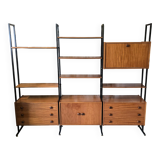 Vintage Italian modular teak bookcase, 1960s