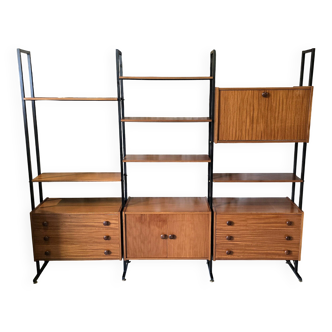 Bibliothèque modulable italienne en teck, 1960