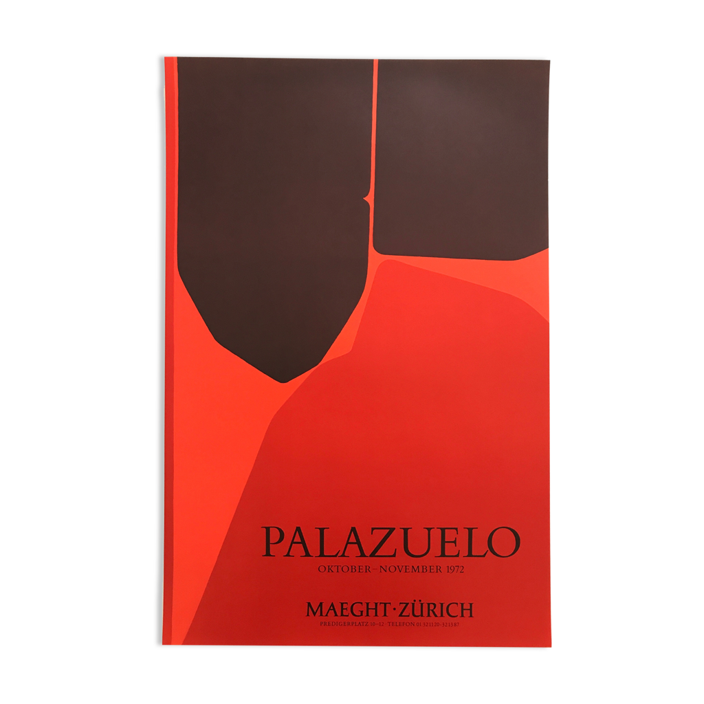 Affiche Originale Palazuelo - Exposition Galerie Maeght 1978 - Rare Et En Parfait état