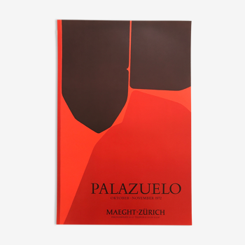 Affiche originale d'exposition de Pablo PALAZUELO, Galerie Maeght Zürich, 1972