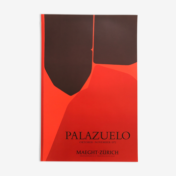 Original exhibition poster by Pablo PALAZUELO, Galerie Maeght Zürich, 1972