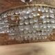 Ancien Lustre Laiton Cascade Pampilles Vintage