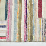 Boho ethnic flatweave vintage rug 124x170cm