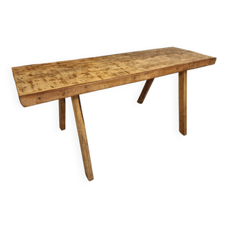 Ancienne table de travail table à manger table de jardin 55 x 170 cm