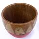 Two-tone brown and terracotta stoneware bowl Puisaye