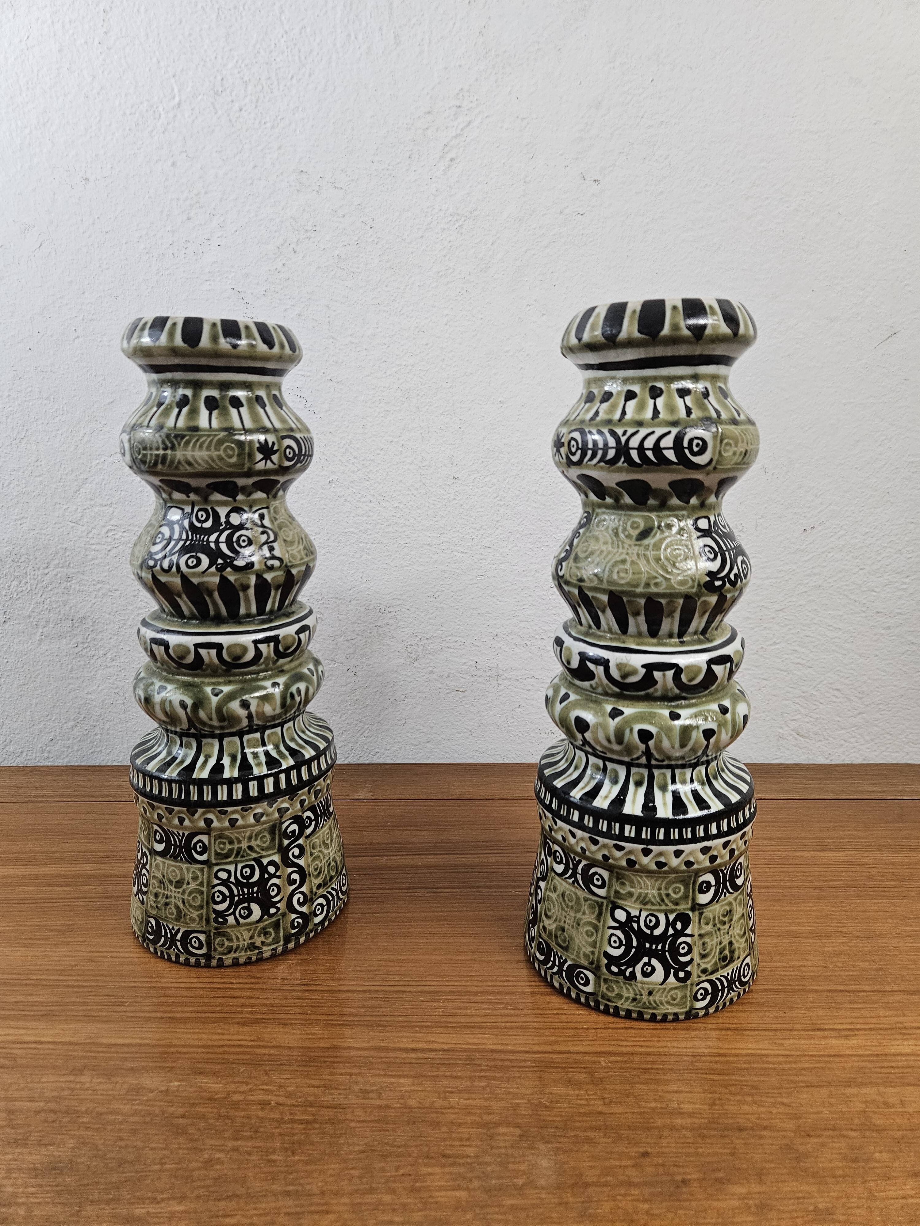André Horellou Candlesticks - Ceramic