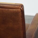 Sheepskin Leather Art Deco Design Armchair