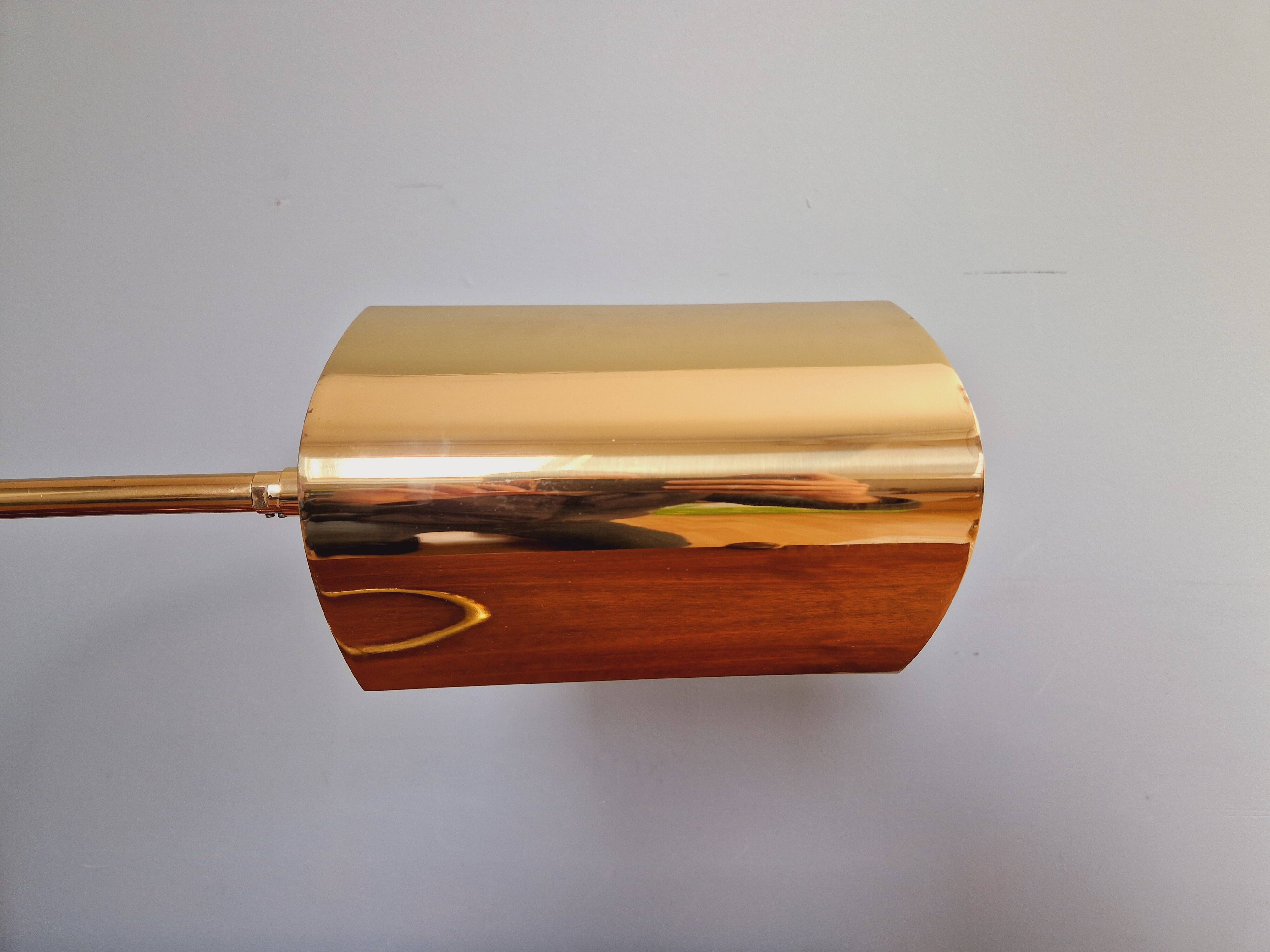 Grande lampe de bureau en laiton, Cosack Leuchten, années 70
