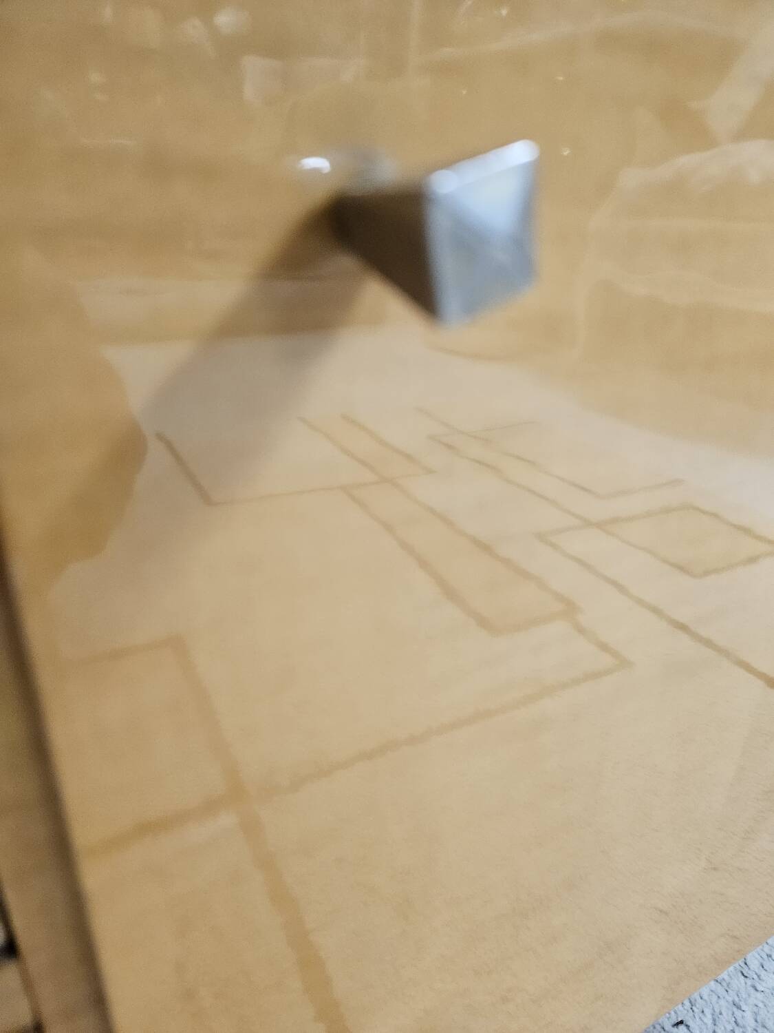 Small vintage sideboard 1960 compass foot