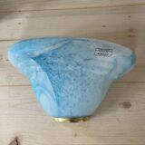 Marbled blue Murano glass wall light