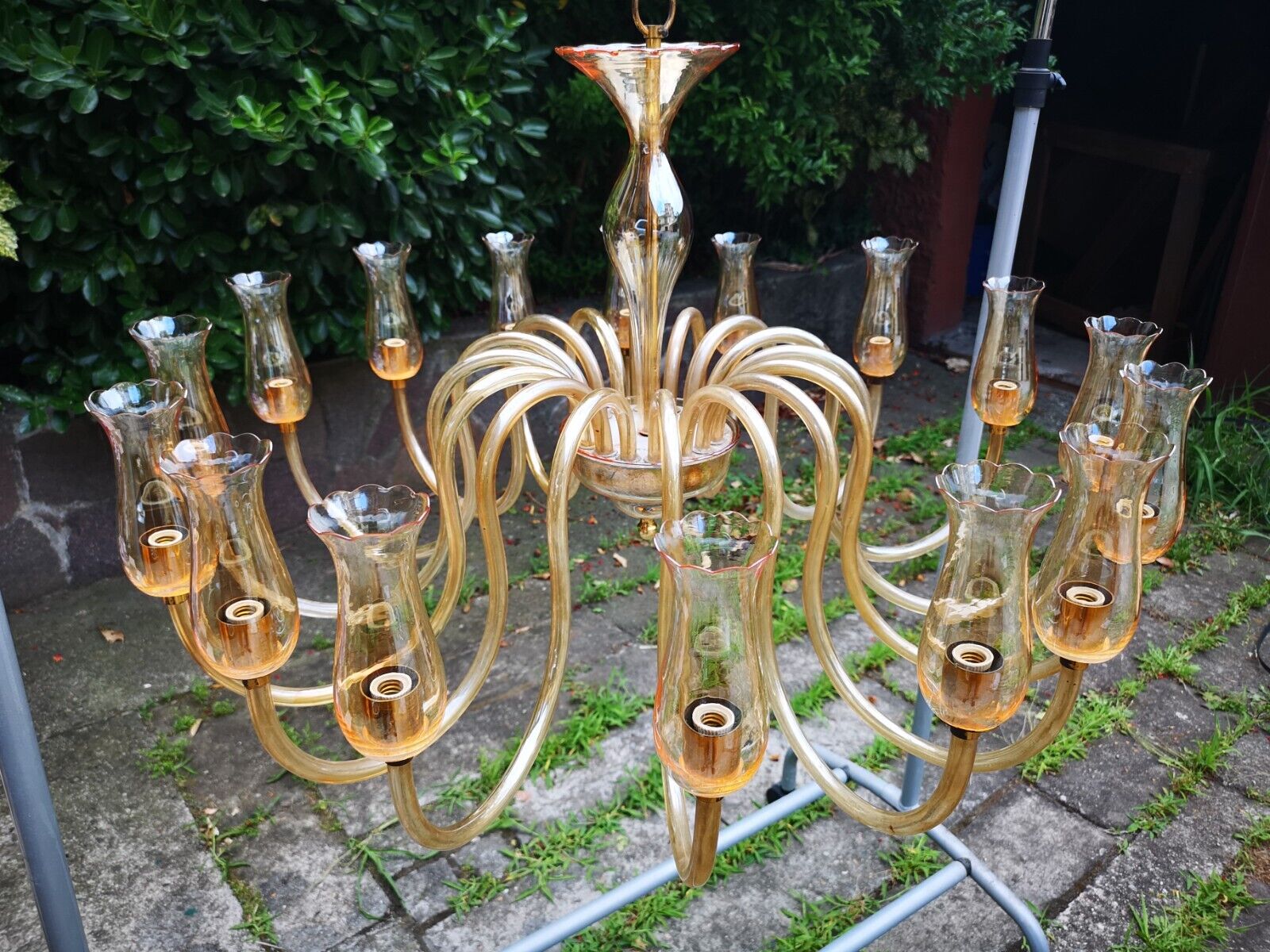 De majo murano sixteen arm chandelier 1950/60