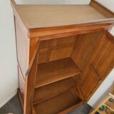 Louis-Philippe style wardrobe / TV unit in solid cherry wood