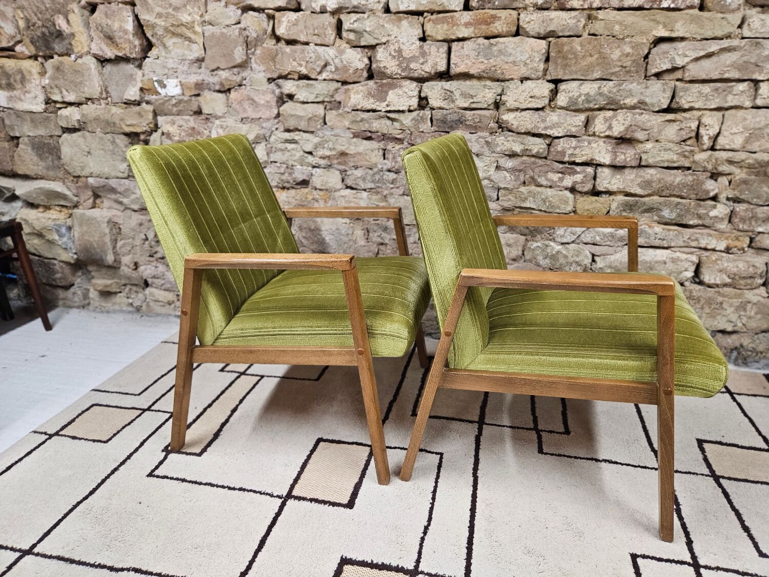Paire fauteuil vintage style scandinave