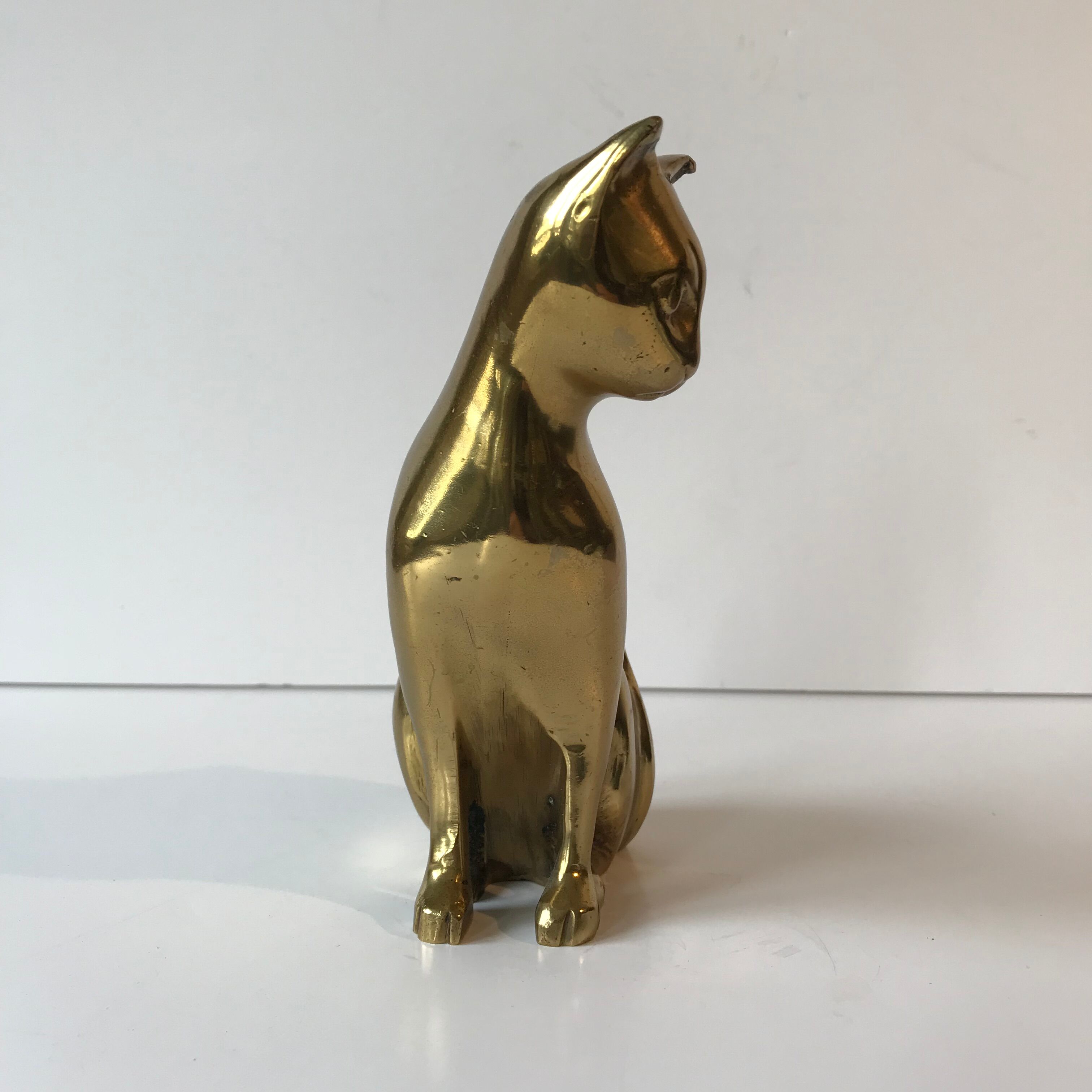 Cat in brass