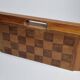 Vintage Solid Wood Folding Chess Set, Regency Bistro Style, Carved Turned Wood Pieces