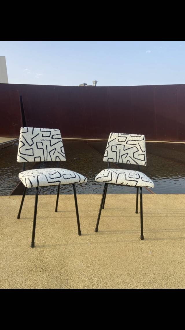 Paire de chaises des années 50