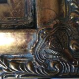 Golden and black frame table