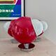 "Orbite" trio of wall lights in bright red metal - 1980.