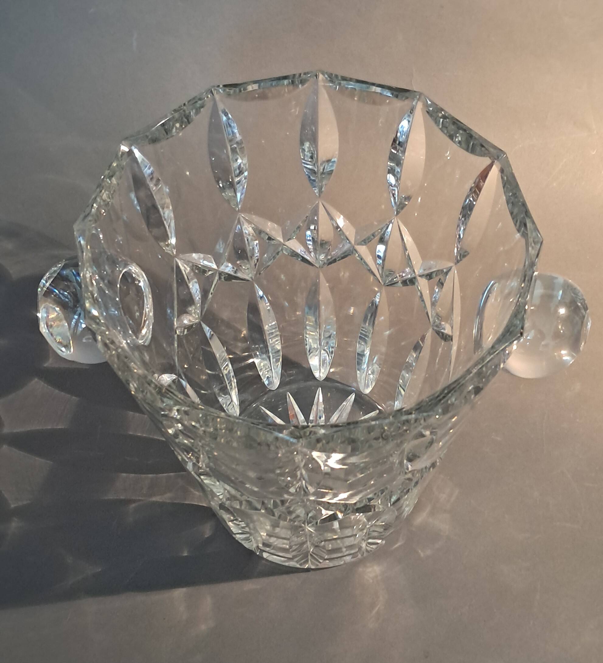 Cut crystal champagne bucket 1920.