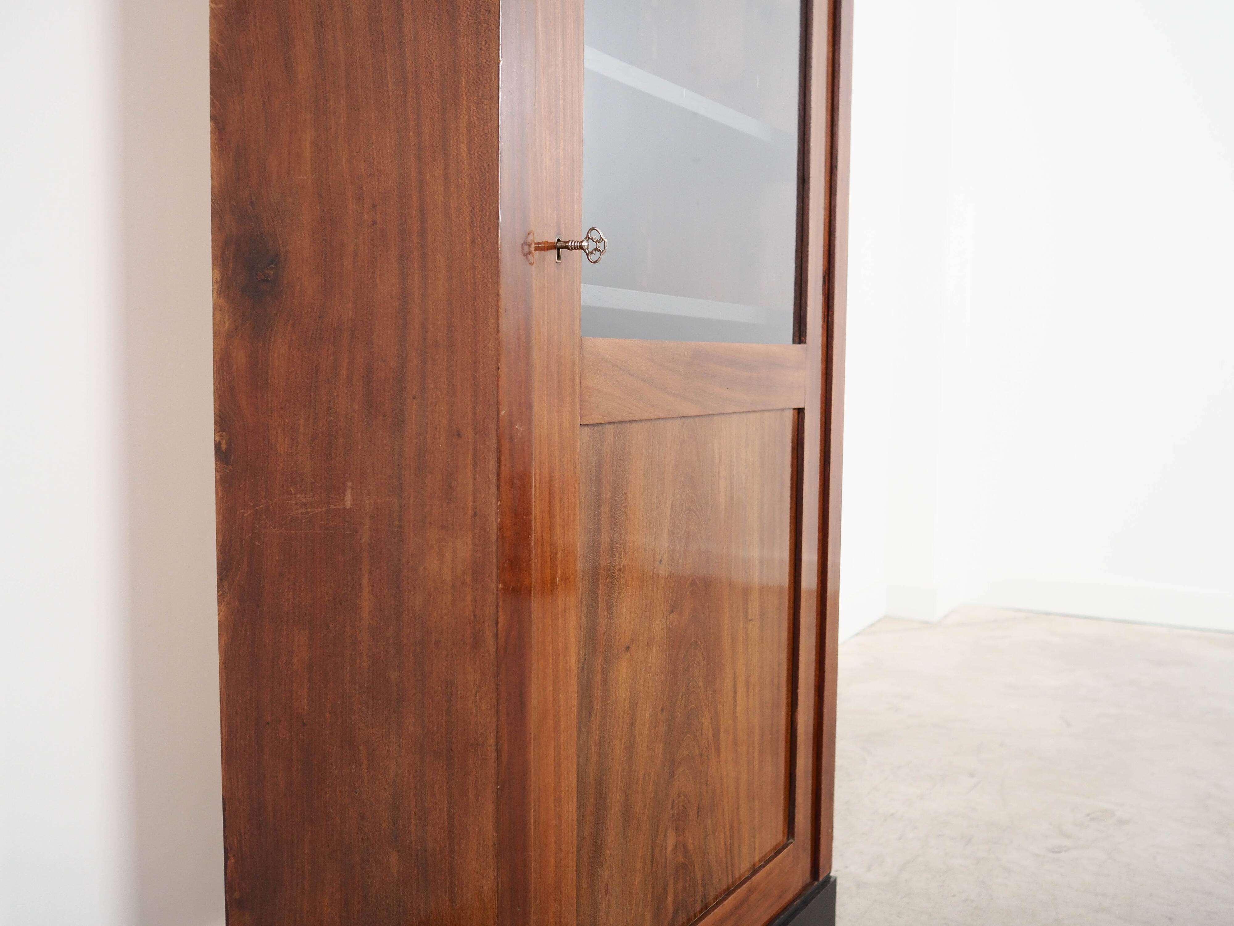 Walnut display cabinet, Danish design, 1960s, made in Denmark