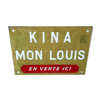 Plaque publicitaire bistrot Kina Mont Louis