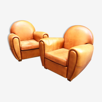 Pair of club armchairs