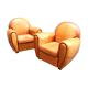 Paire de fauteuils club