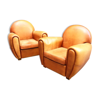 Paire de fauteuils club
