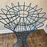 Verner Panton's blue lacquered metal diabolo-shaped coat rack