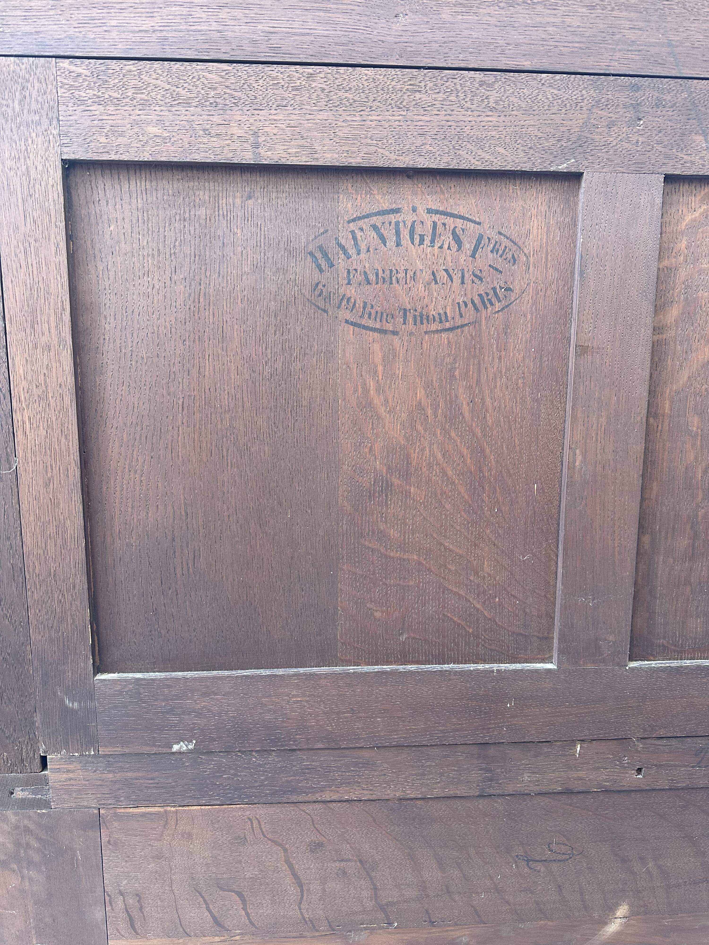 HAENTGES FRÈRES Renaissance style cabinet in carved walnut, late 19th century