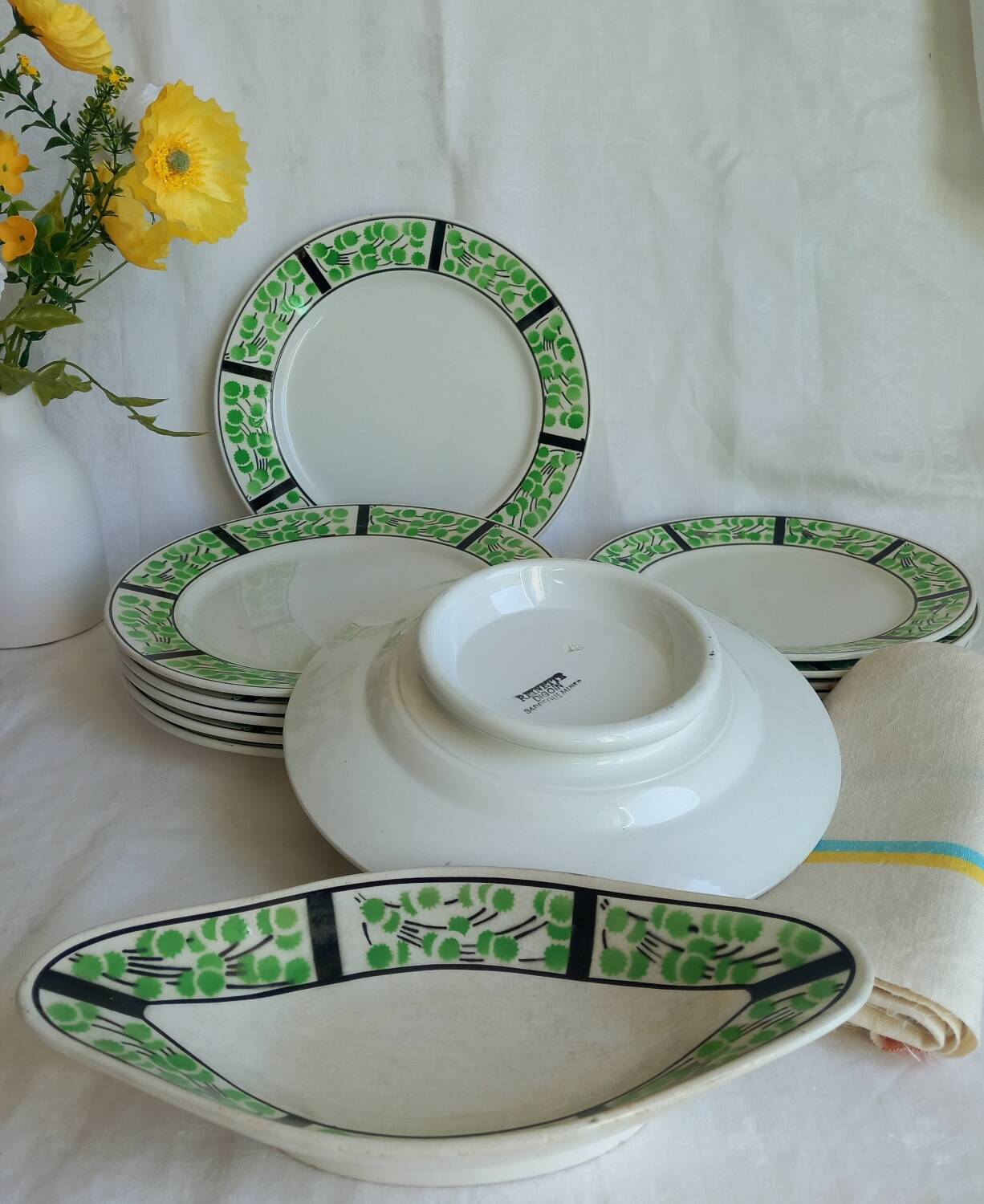 Old service Sarreguemines Digoin model Reinette Art