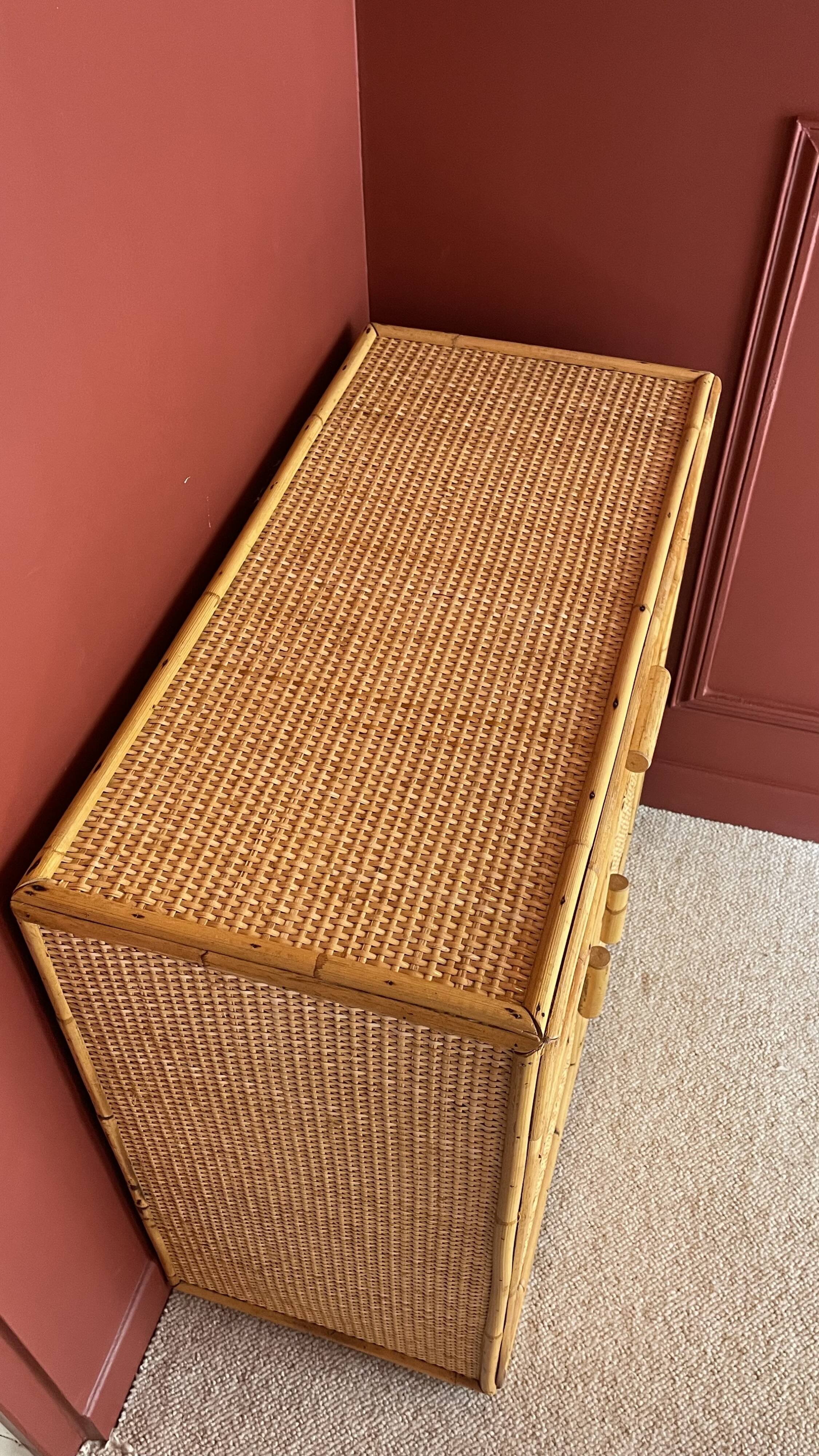 rattan chest of drawers