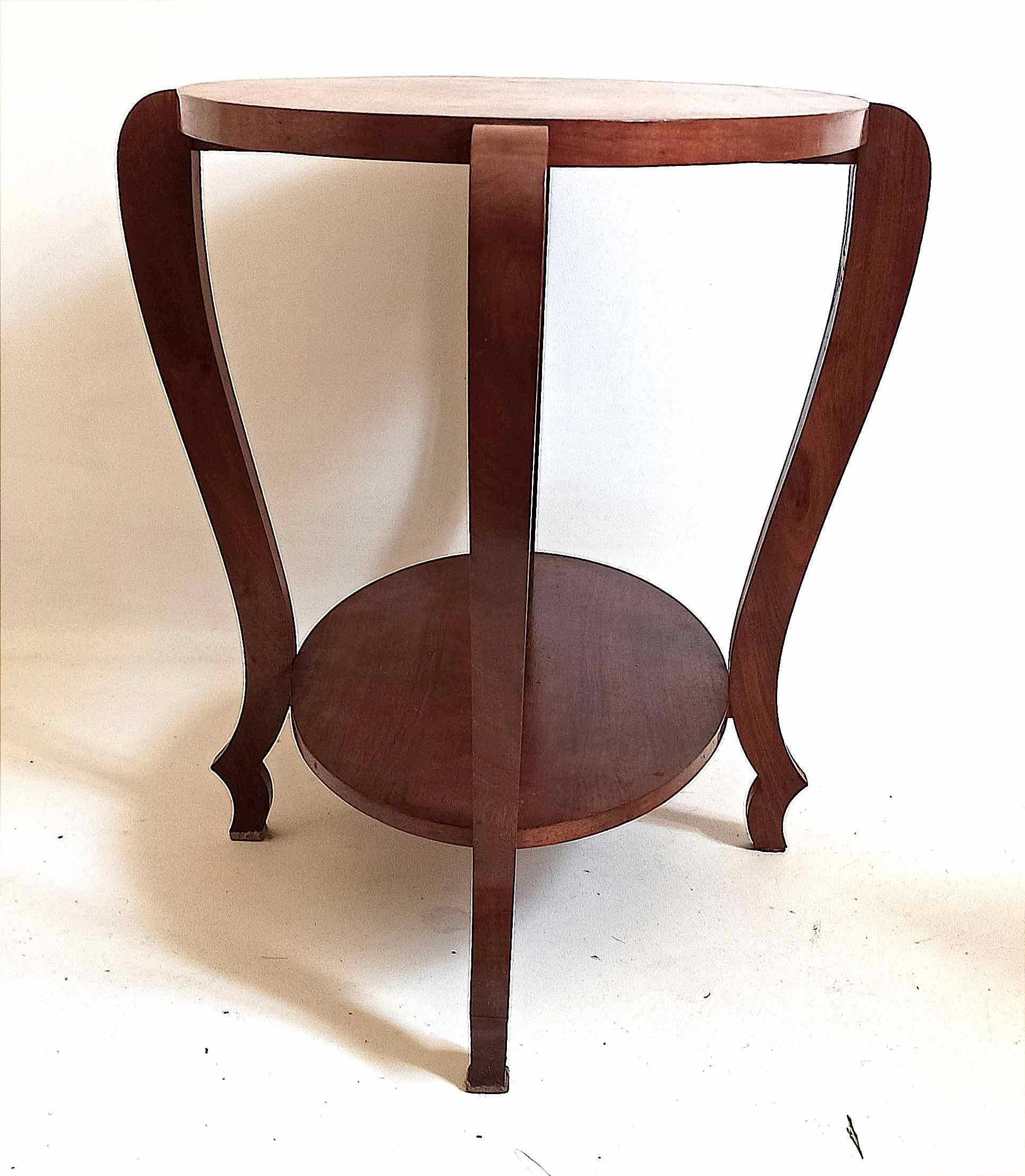 Art Deco oval pedestal table Width 80 cm