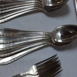 37-piece silver-plated Art Deco cutlery set