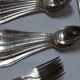 37-piece silver-plated metal cutlery set Art Deco