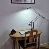 Louis XVI style oak desk console table