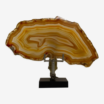 Vintage night light lamp with its agate slice diffuser