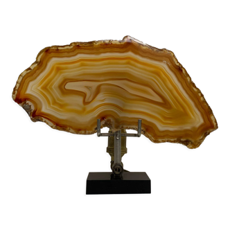 Vintage night light lamp with its agate slice diffuser