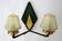 Rare perforated metal wall light from the 50s/60s